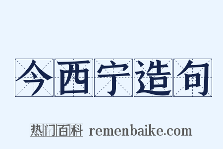 今西宁造句是什么意思的图片